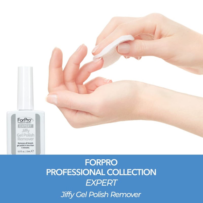 ForPro Professional Collection Expert Jiffy Gel Polish Remover, Removes All Brands Gel Polish in Less Than 5 Minutes, Quick & Easy Gel Removal, No Foil Wrapping or Soaking Needed, 0.5 Fl. Oz. - Image 4